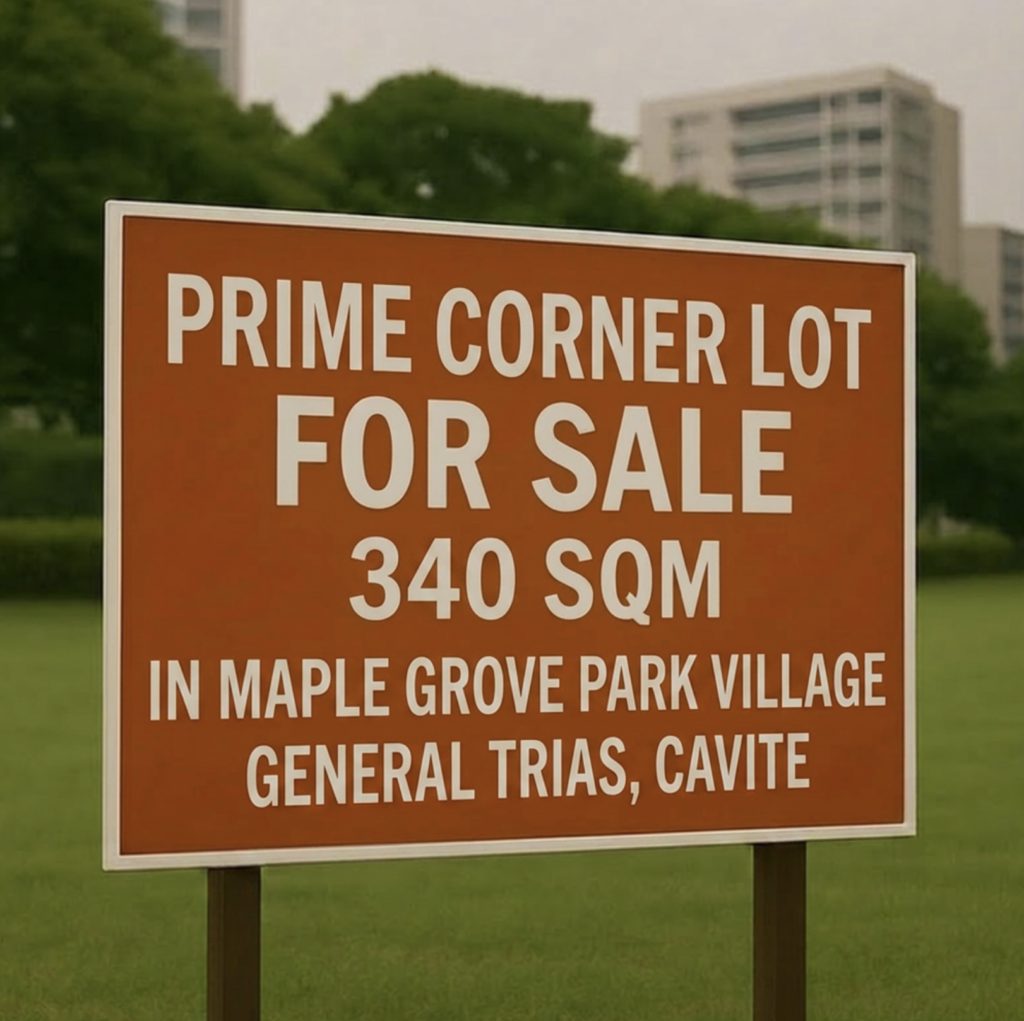 340 SQM Prime Corner Lot for Sale in Maple Grove Park Village, General Trias, Cavite