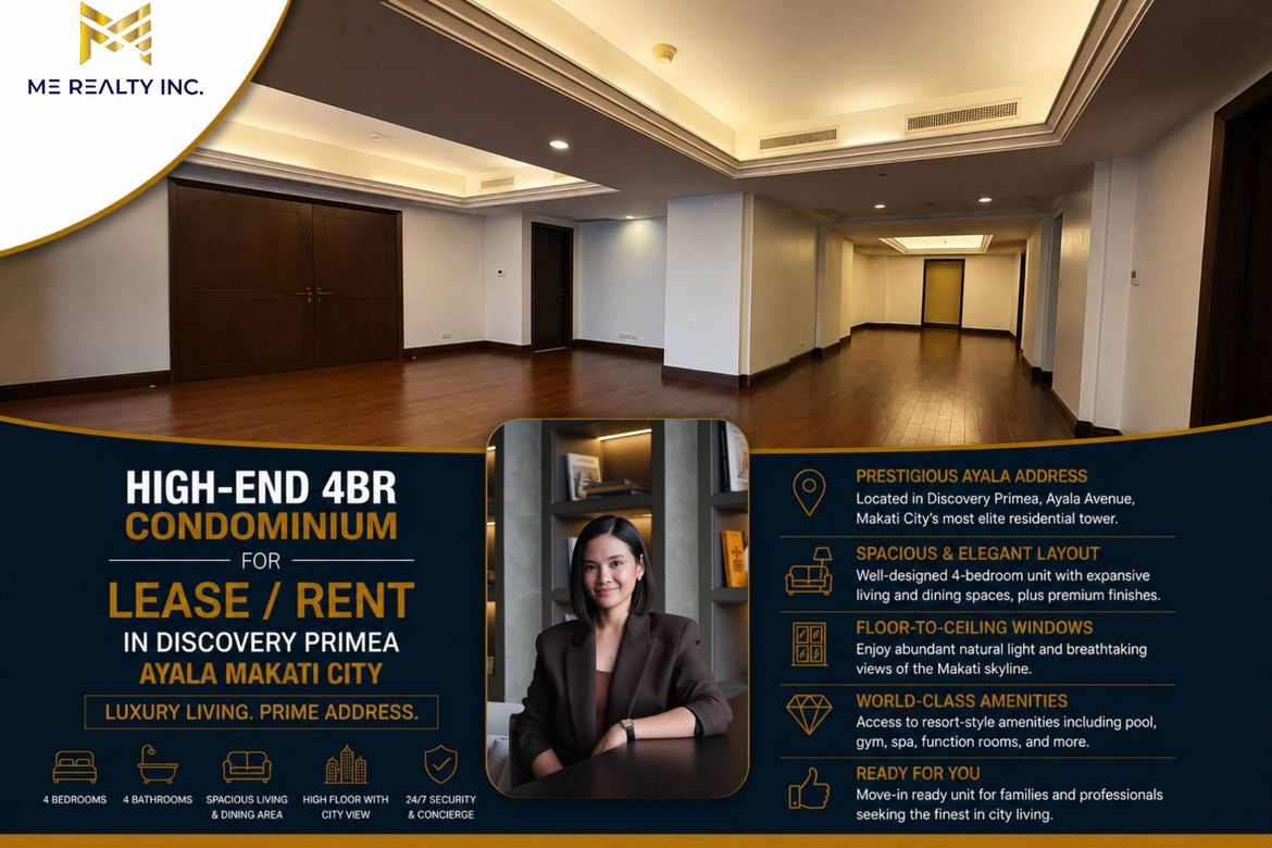 4 Bedroom Condo for Rent in Discovery Primea, Quiapo, Manila, Metro Manila near LRT-2 Recto