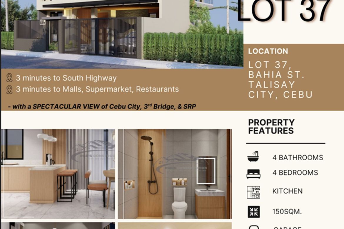4 Bedroom House for Sale in Cadulawan, Talisay, Cebu