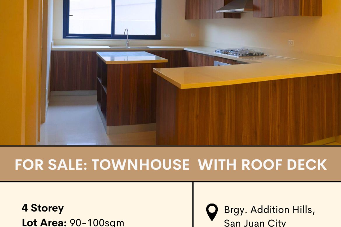 4 Bedroom Townhouse for Sale in Addition Hills, Mandaluyong, Metro Manila