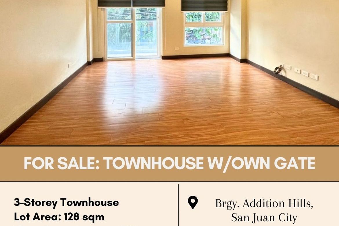 4 Bedroom Townhouse for Sale in Addition Hills, San Juan, Metro Manila