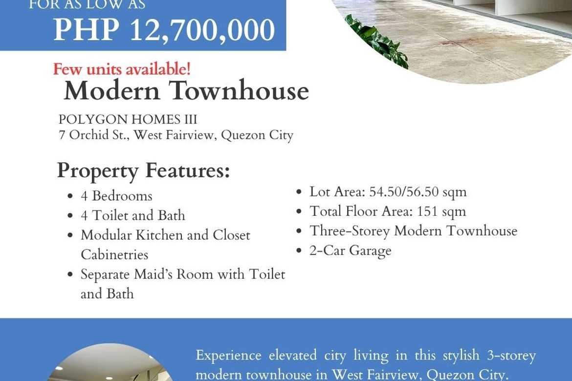 4 Bedroom Townhouse for Sale in Fairview, Quezon City, Metro Manila – photo 2