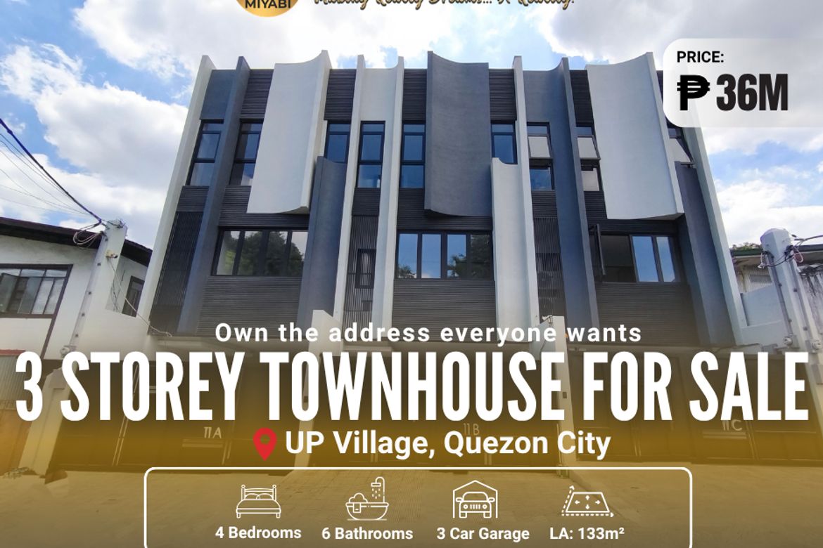 4 Bedroom Townhouse for Sale in Univ. Phil. Village, Quezon City, Metro Manila
