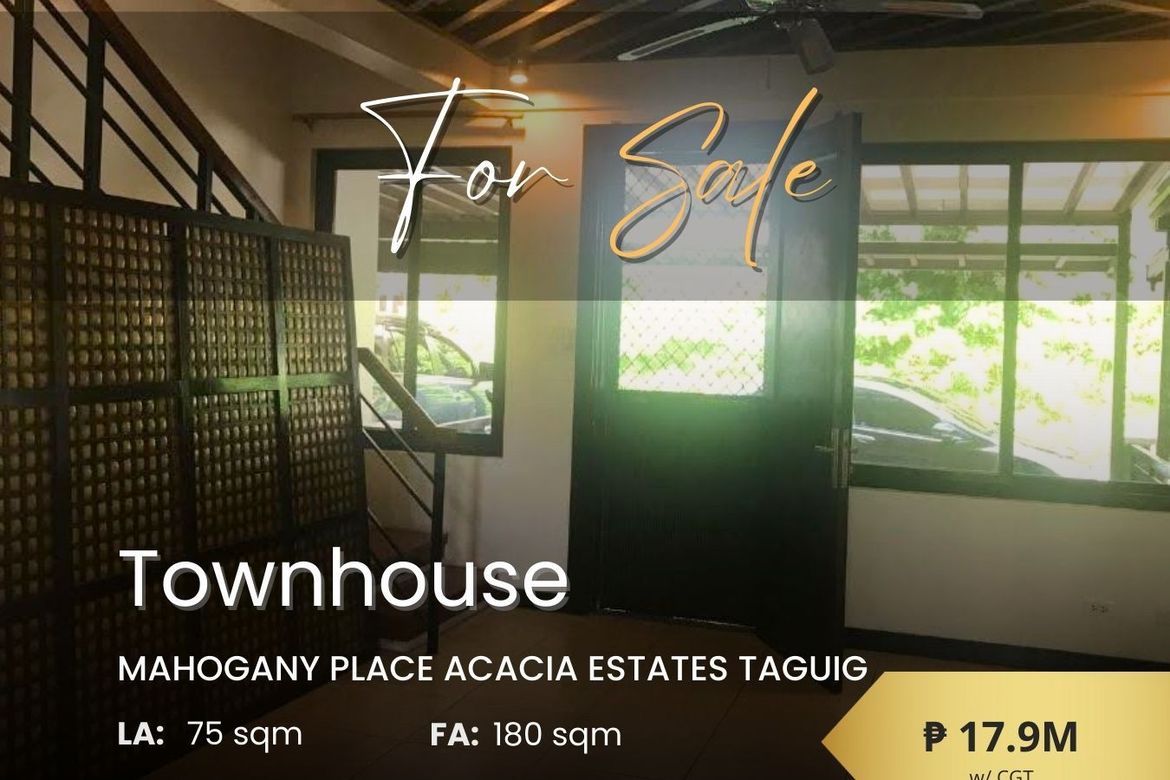 4 Bedroom Townhouse for Sale in Wawa, Taguig, Metro Manila