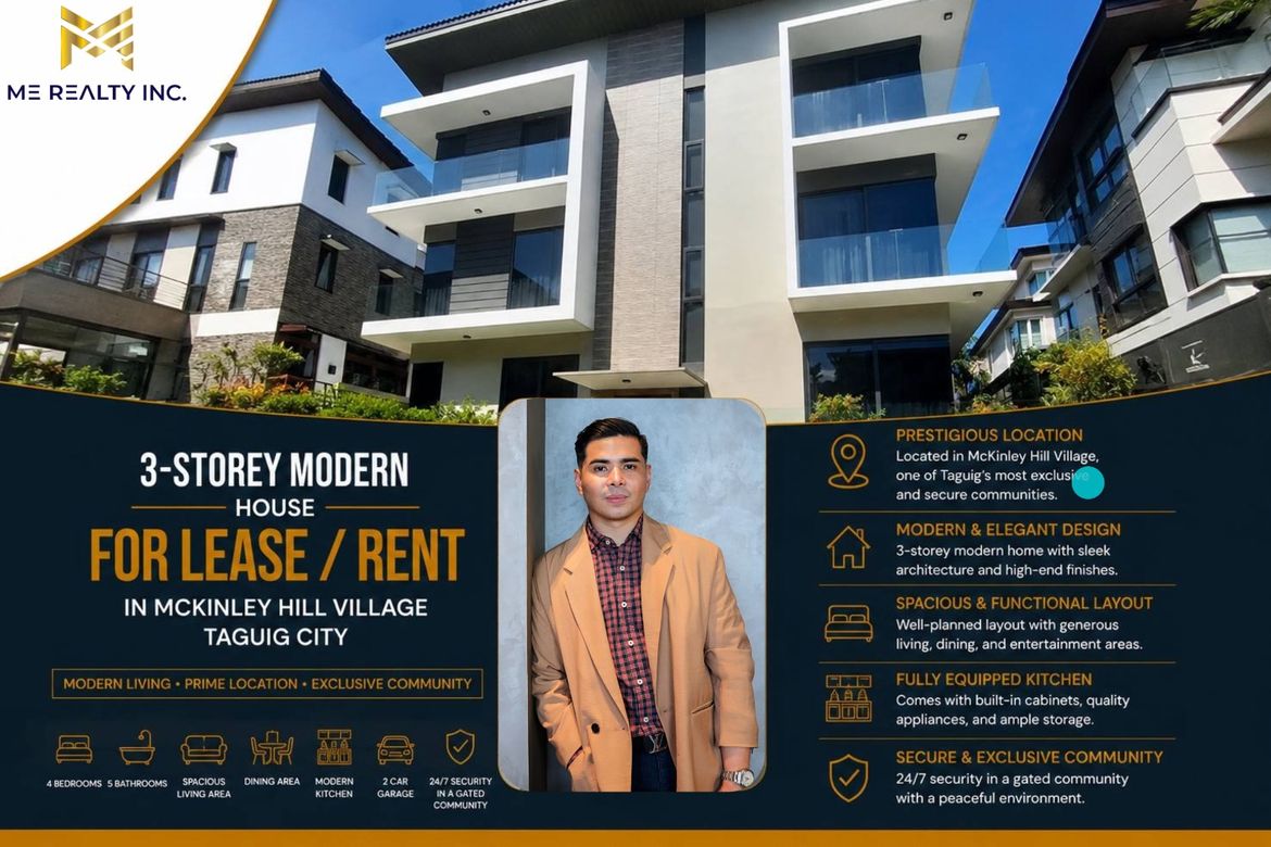 5 Bedroom House for Rent in McKinley Hill, Taguig, Metro Manila