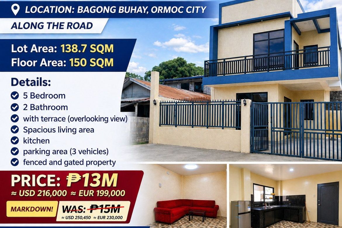 5 Bedroom House for Sale in Bagong Buhay, Ormoc, Leyte