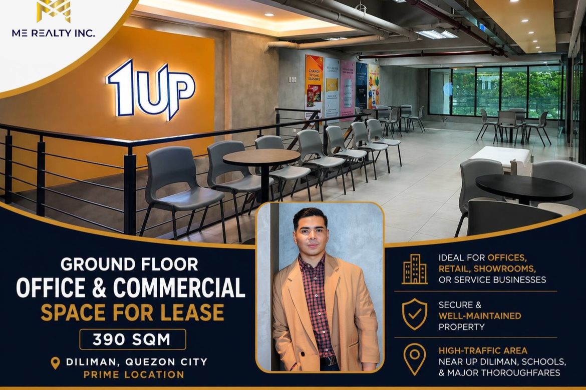Commercial for Rent in South Triangle, Quezon City, Metro Manila near MRT-3 Quezon Avenue