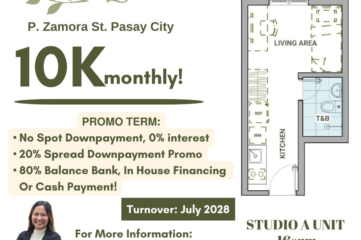 Condo for Sale in Barangay 100, Pasay, Metro Manila near MRT-3 Taft Avenue
