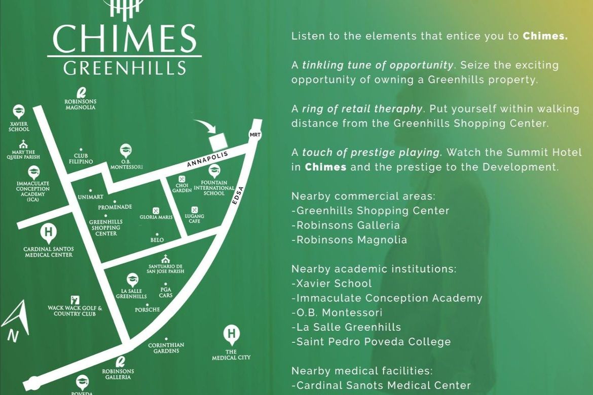 Condo for Sale in Chimes Greenhills, Greenhills, San Juan, Metro Manila near MRT-3 Santolan – photo 4
