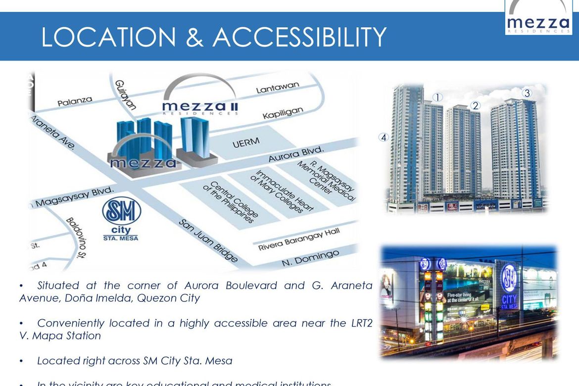 Condo for Sale in Mezza Residences, Doña Imelda, Quezon City, Metro Manila near LRT-2 V. Mapa – photo 3