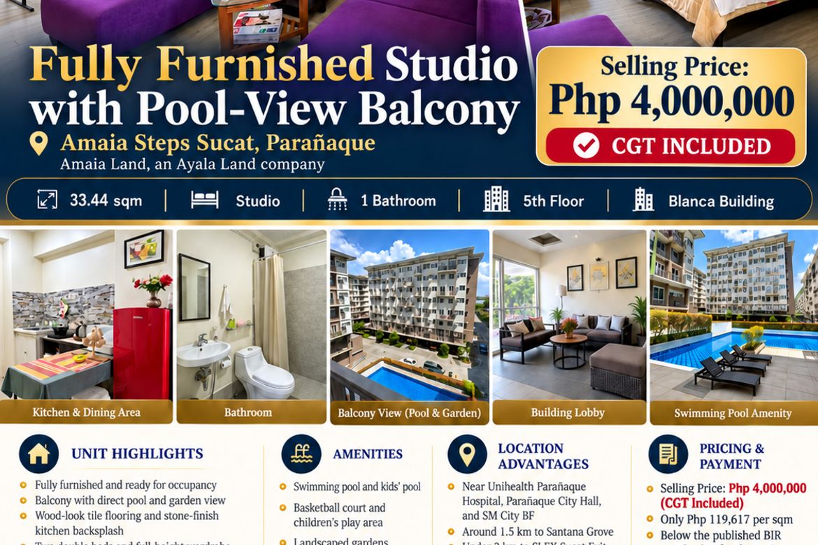 Condo for Sale in San Antonio, Parañaque, Metro Manila