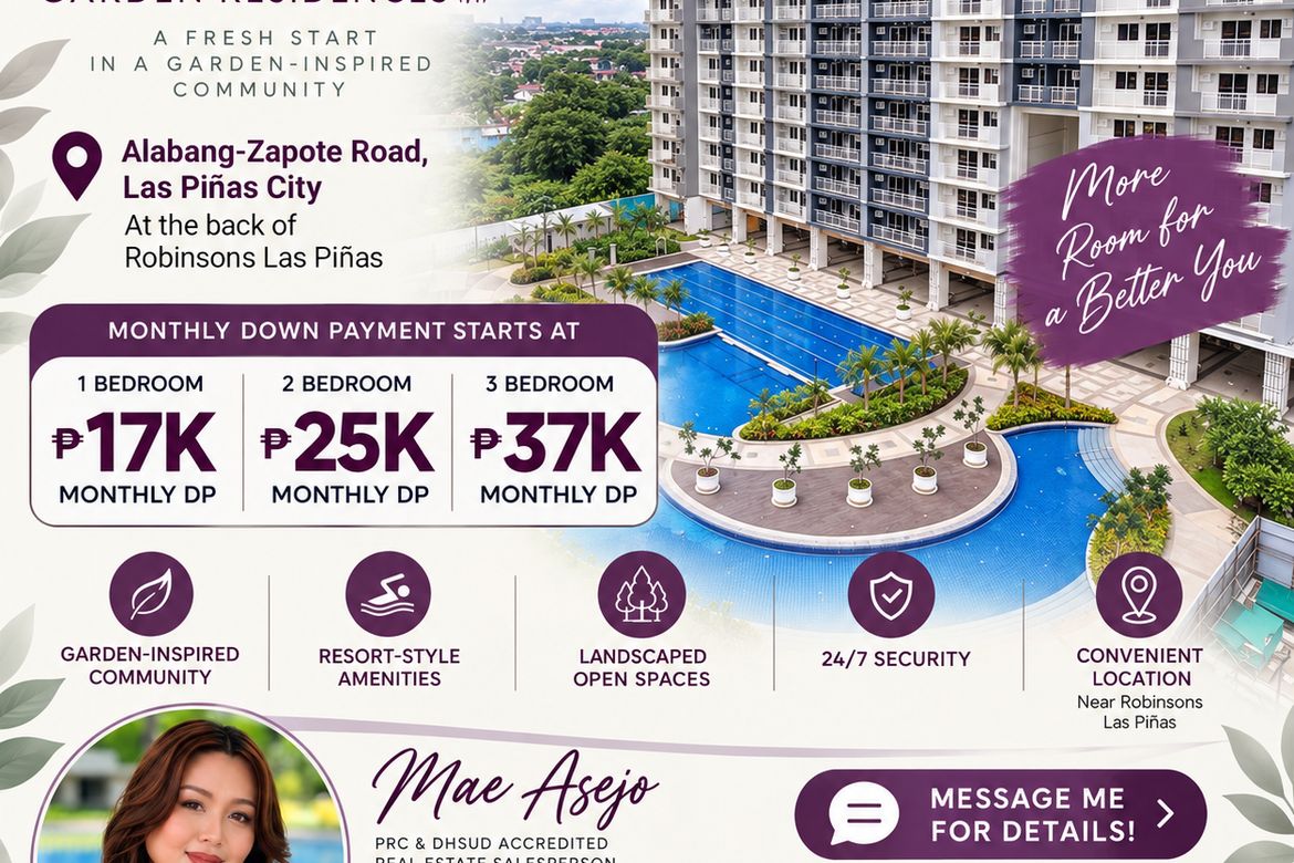 Condo for Sale in Sonora Garden Residences, Talon Tres, Las Piñas, Metro Manila