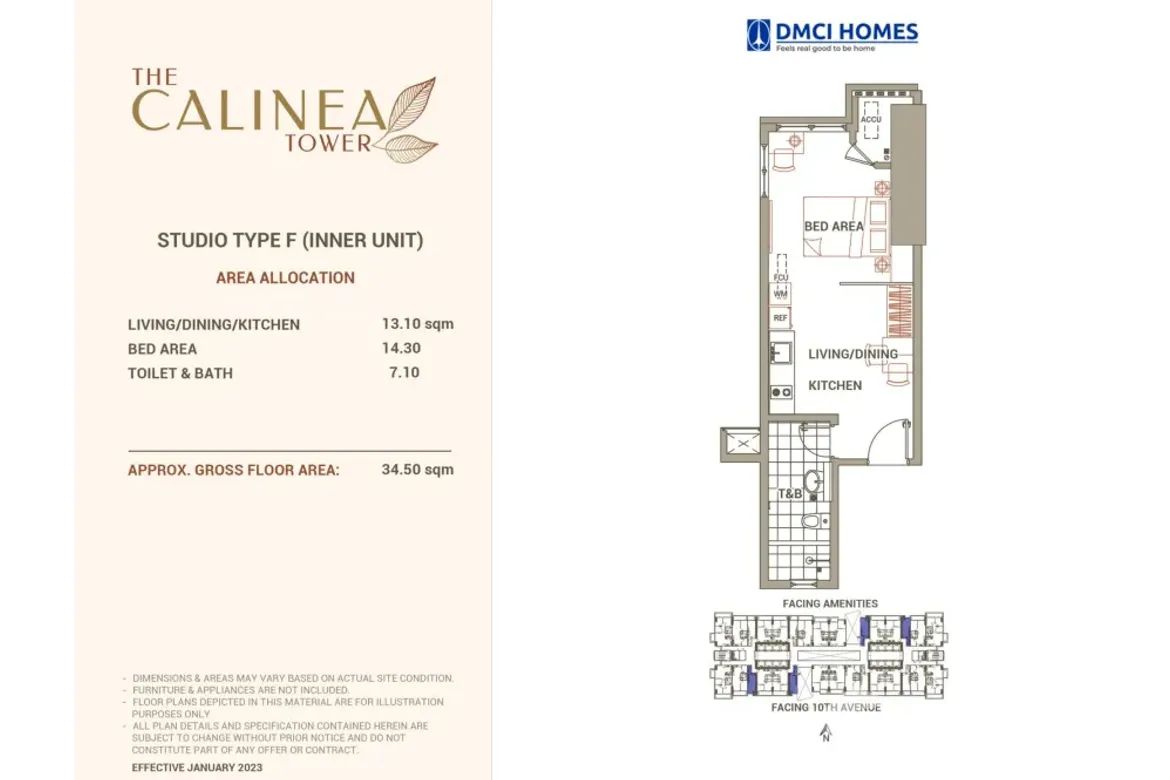 Condo for Sale in The Calinea Tower, Barangay 91, Caloocan, Metro Manila near LRT-1 Monumento – photo 3