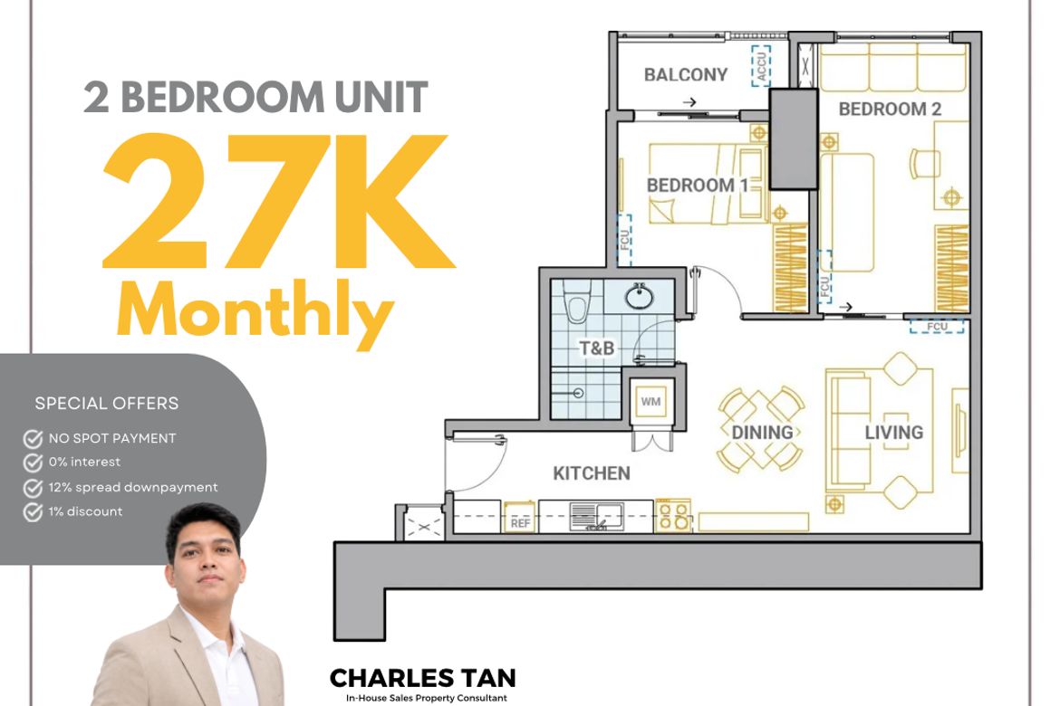Condo for Sale in The Oriana, Marilag, Quezon City, Metro Manila near LRT-2 Anonas – photo 2