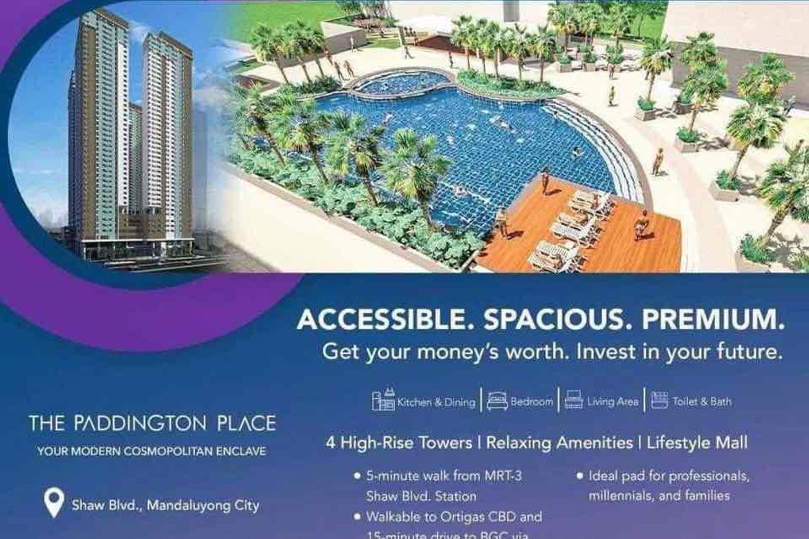 Condo for Sale in The Paddington Place, Highway Hills, Mandaluyong, Metro Manila near MRT-3 Shaw Boulevard