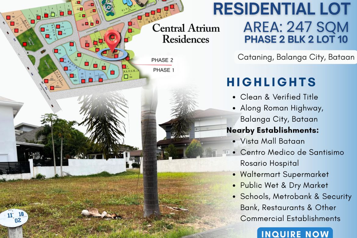 Land for Sale in Cataning, Balanga, Bataan