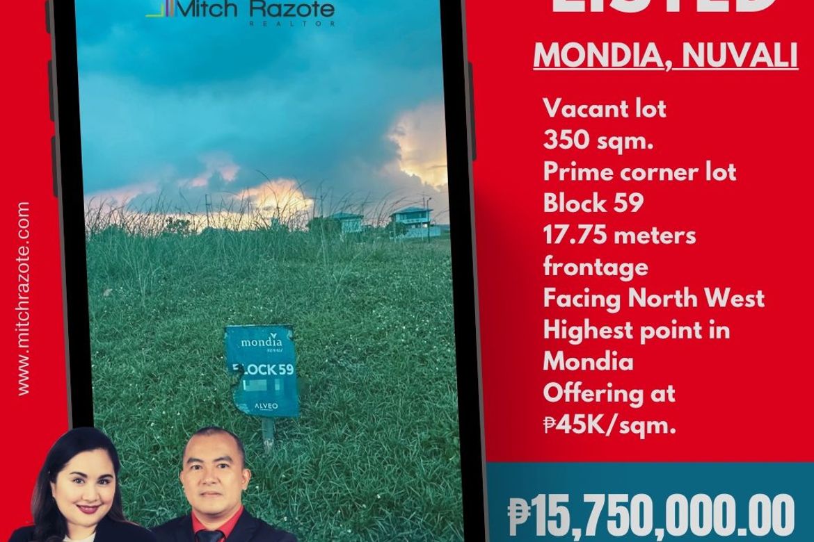 Land for Sale in Mondia NUVALI, Canlubang, Calamba, Laguna
