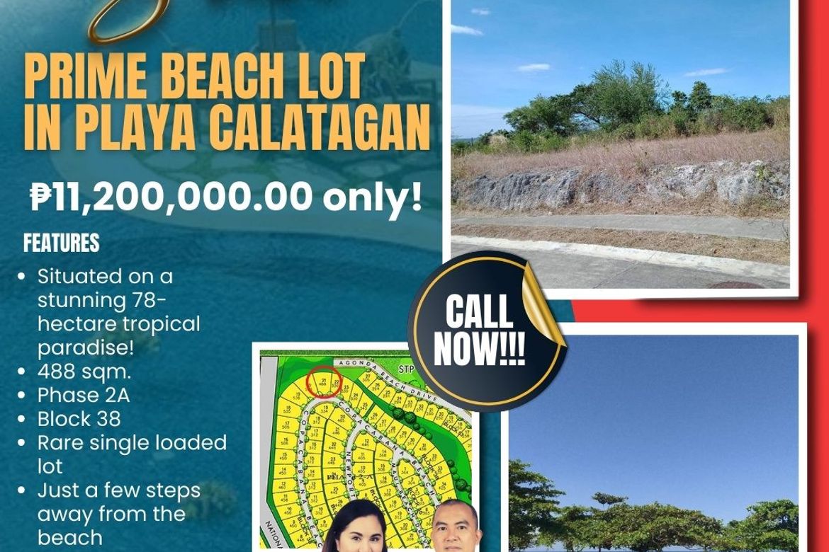 Land for Sale in Playa Calatagan village, Bagong Silang, Calatagan, Batangas