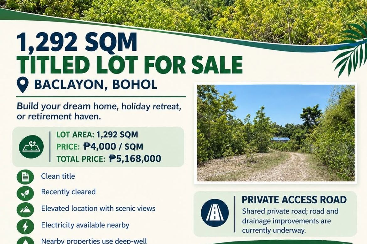 Land for Sale in Poblacion, Baclayon, Bohol
