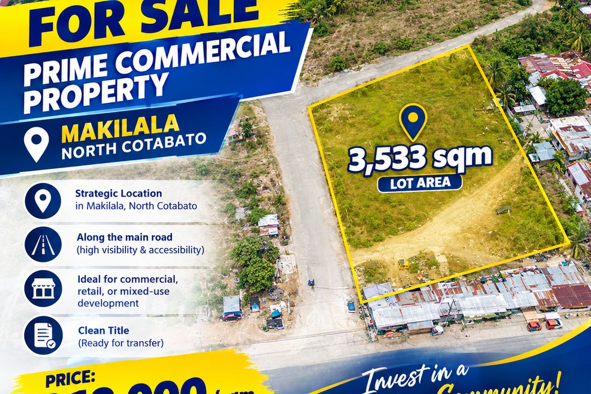 Land for Sale in Poblacion, Makilala, Cotabato