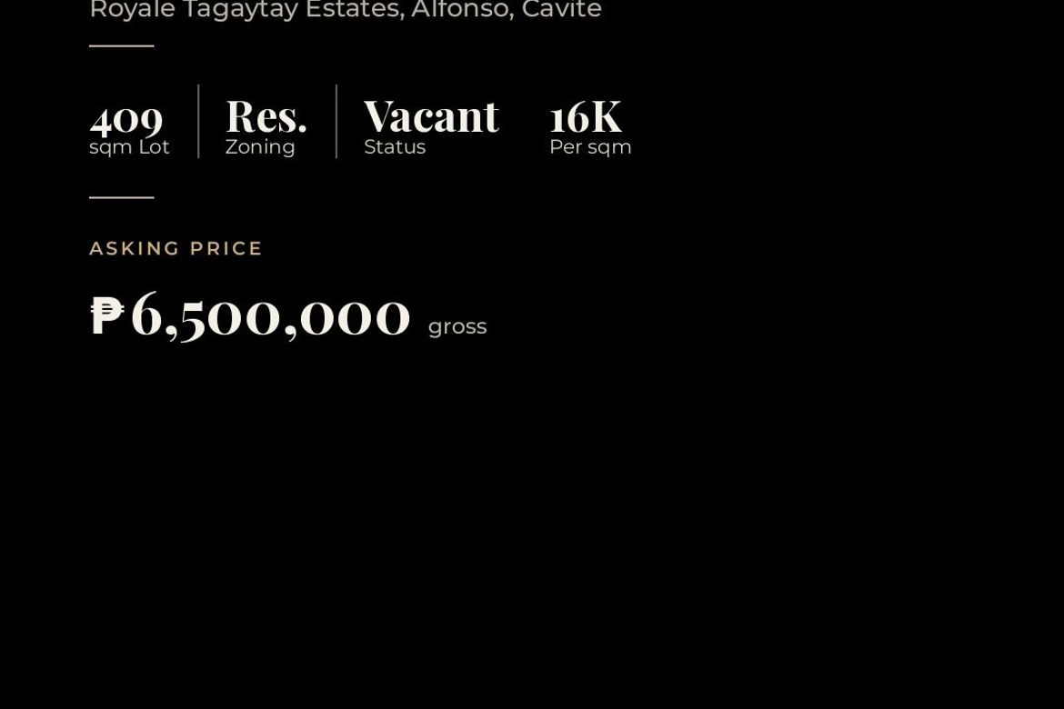 Land for Sale in Royale Tagaytay Estates, Buck Estate, Alfonso, Cavite – photo 5