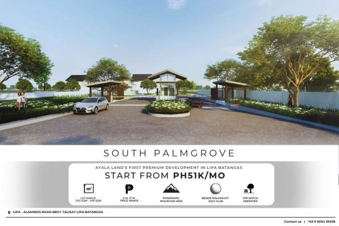 Land for Sale in South Palmgrove, Talisay, Lipa, Batangas