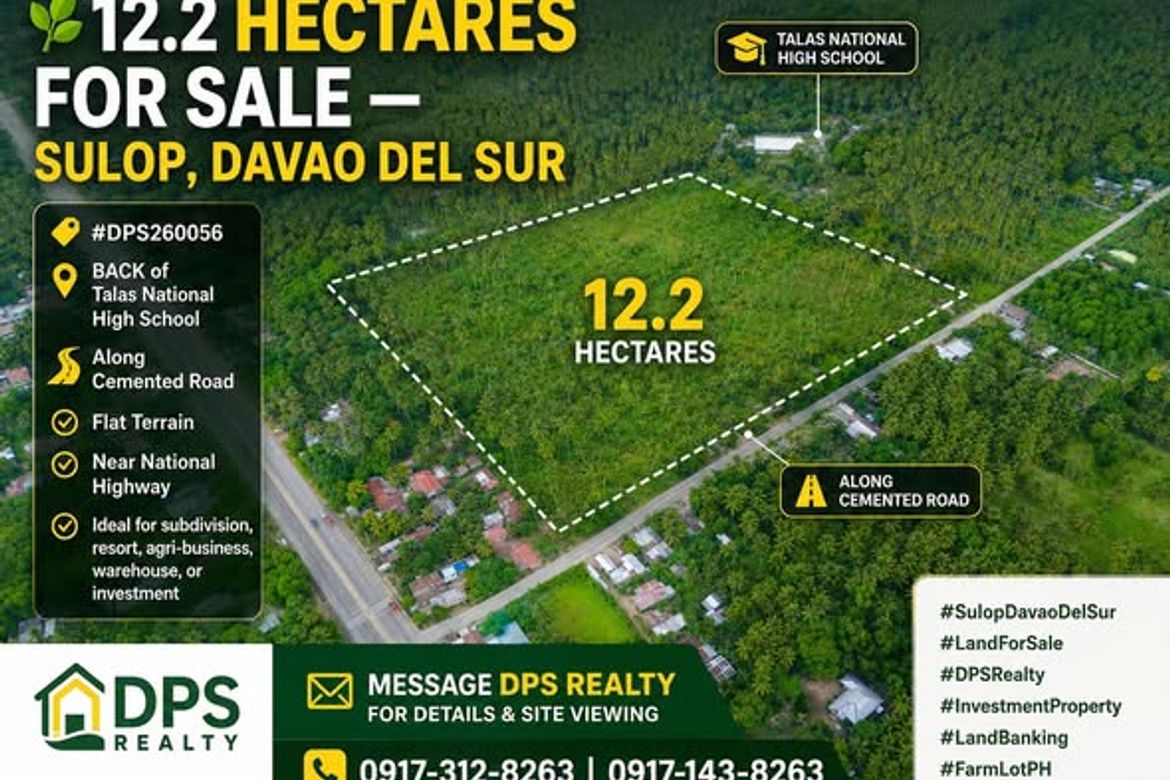 Land for Sale in Talas, Sulop, Davao del Sur
