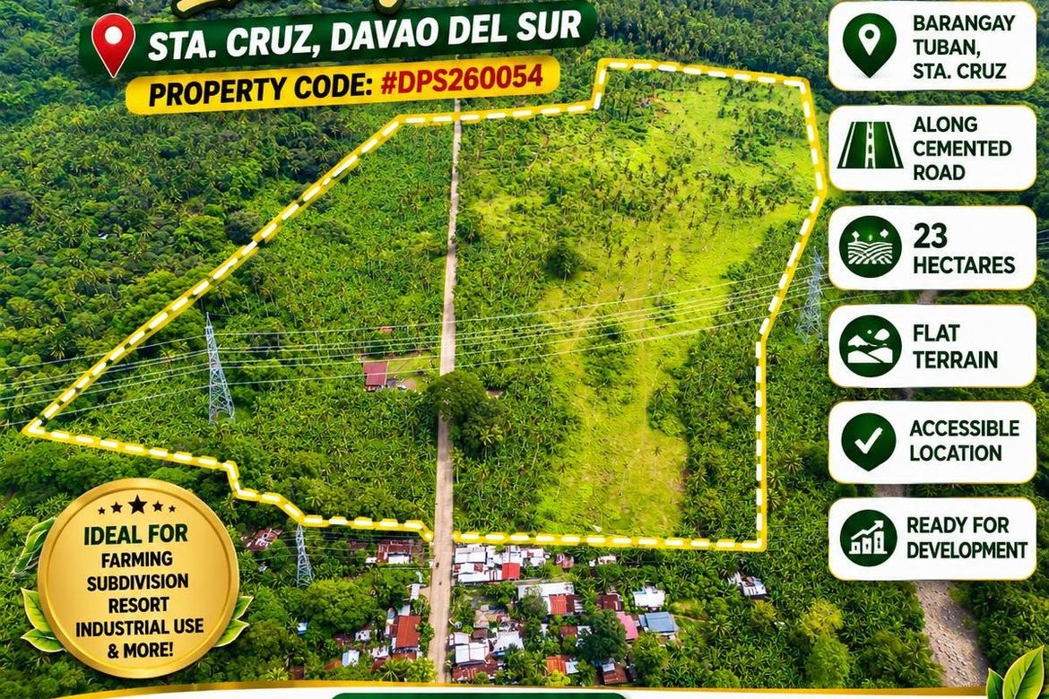 Land for Sale in Tuban, Santa Cruz, Davao del Sur