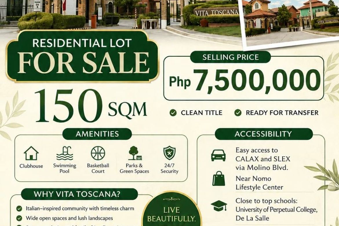 Land for Sale in VITA TOSCANA, Alima, Bacoor, Cavite – photo 3