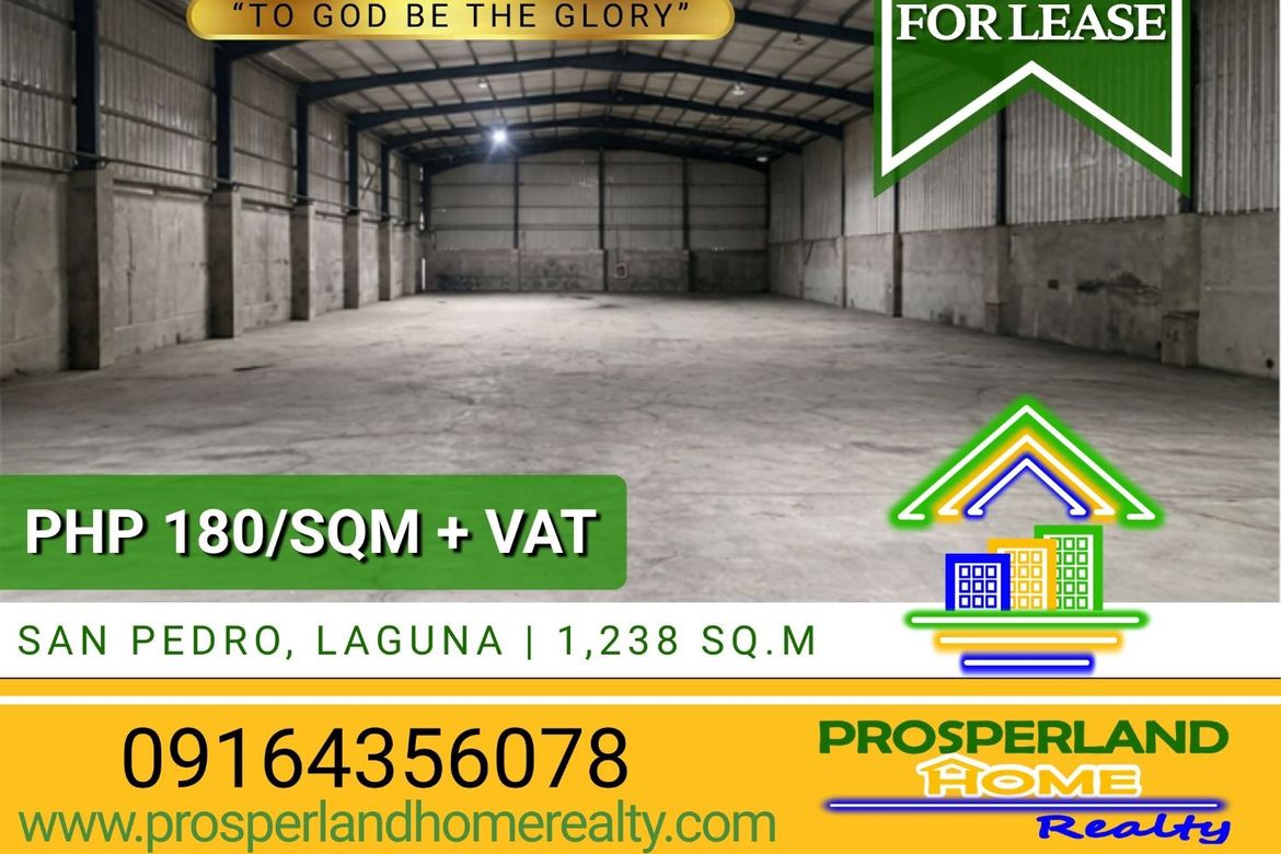 Warehouse / Factory for Rent in Landayan, San Pedro, Laguna