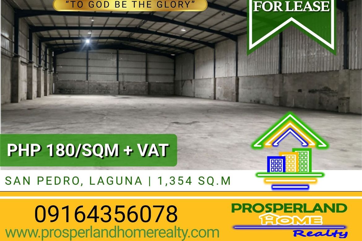 Warehouse / Factory for Rent in Landayan, San Pedro, Laguna