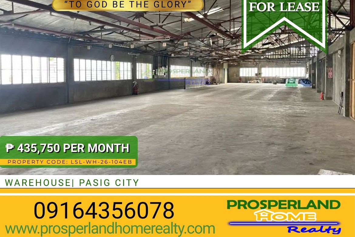 Warehouse / Factory for Rent in San Nicolas, Pasig, Metro Manila